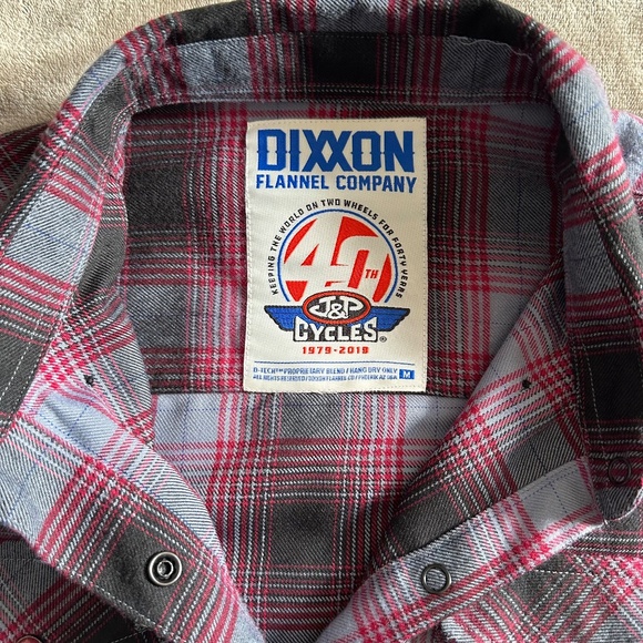 Rare Women's Dixxon Maroon Plaid Flannel - J&P Cycles 40th Anniversary - Medium - Picture 4 of 9